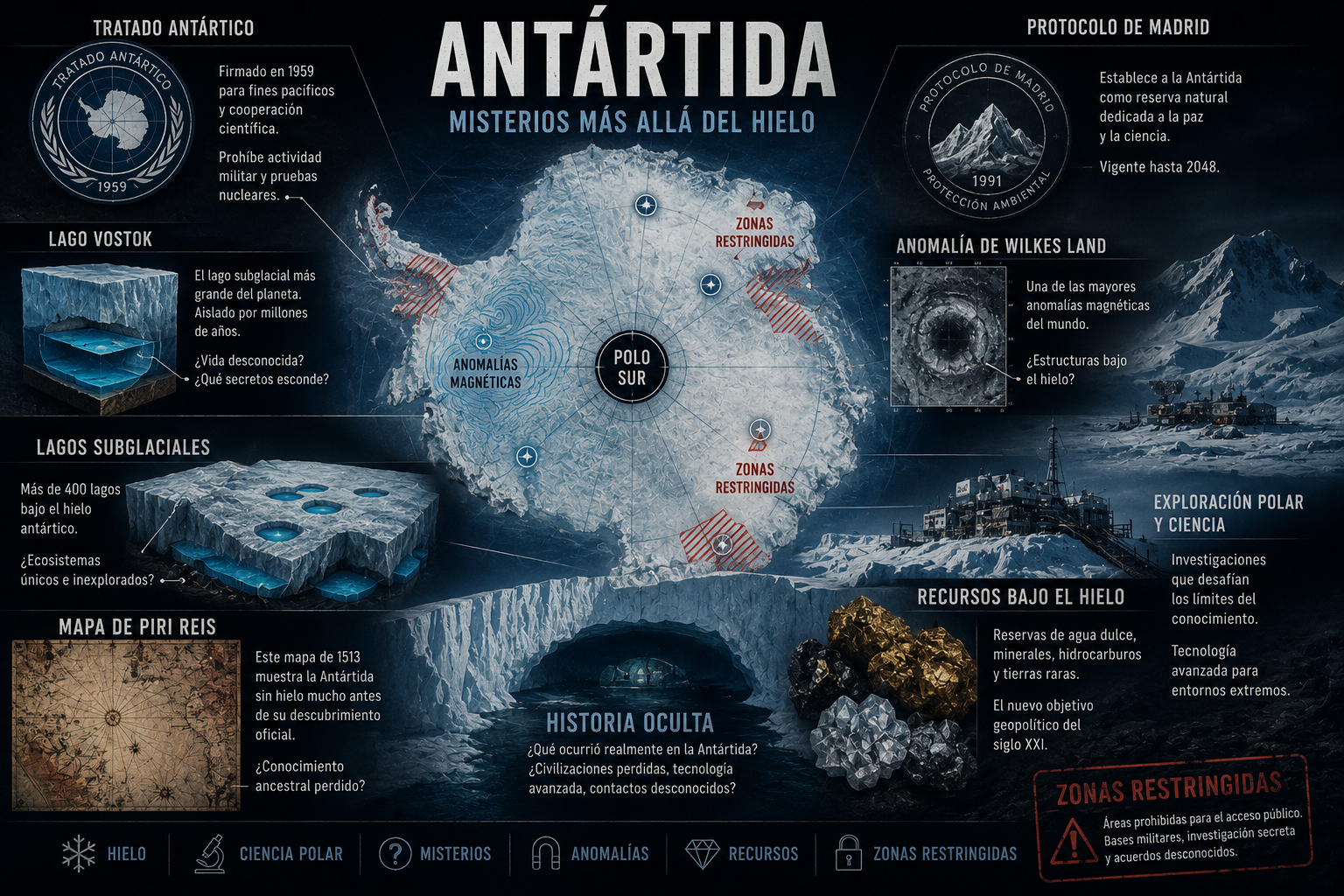 Los misterios de la Antártida que no cuadran: anomalías, bases y el continente más restringido del planeta