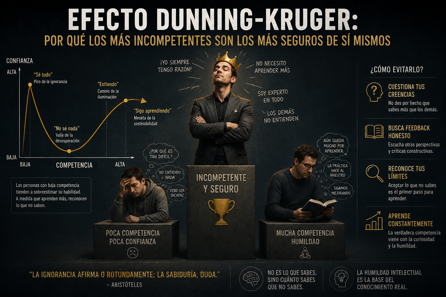 Efecto Dunning-Kruger: por qué los más incompetentes son los más seguros de sí mismos