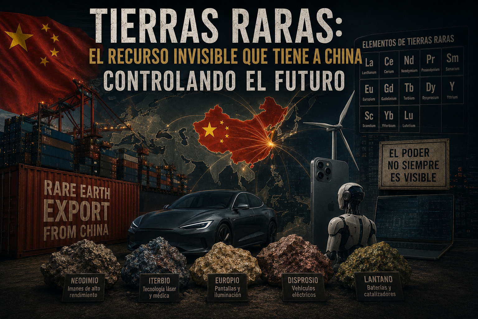 Tierras raras: el recurso invisible que tiene a China controlando el futuro