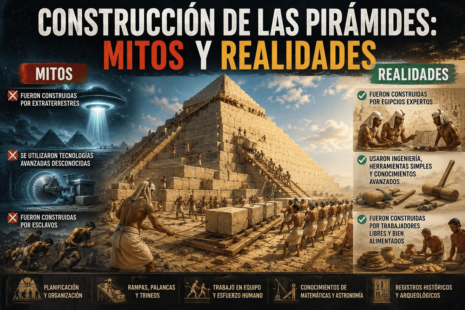 Las pirámides de Egipto: lo que de verdad sabemos sobre cómo se construyeron